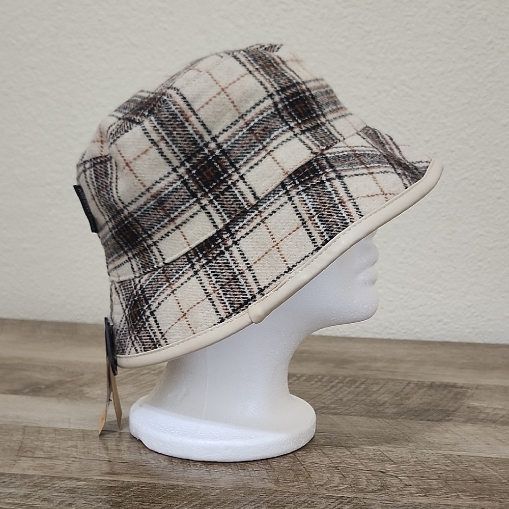 Steve Madden Cream and Brown Bucket Hat - Picture 5 of 10